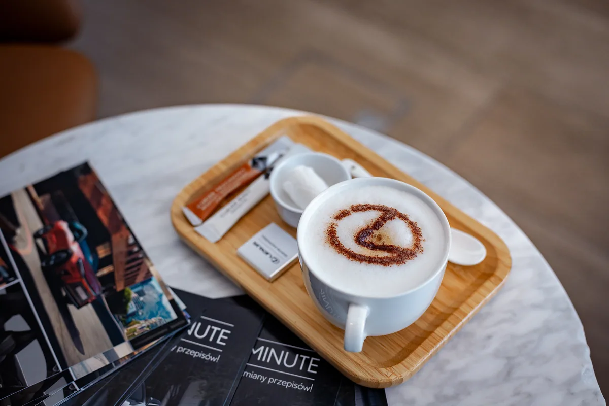 Coffee and brand materials prepared for publication