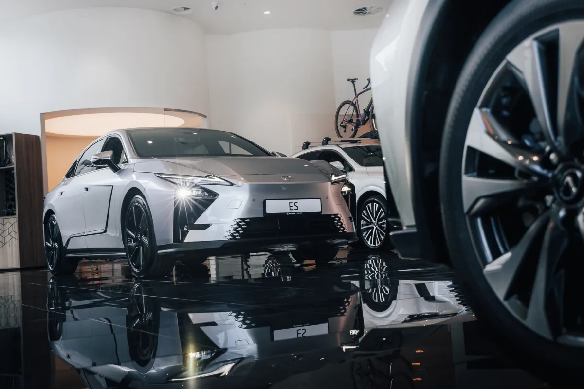 Lexus ES premiere inside a dealership
